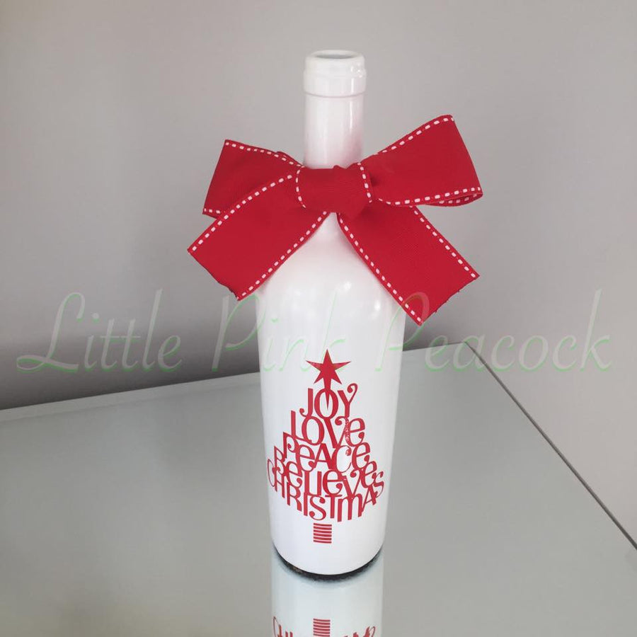 Painted Christmas Bottle