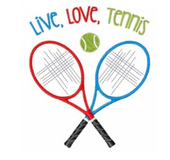 Live Love Tennis Embroidered Tennis Towel