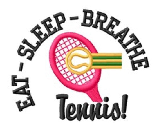 Eat Sleep Breathe Tennis Embroidered Tennis Towel