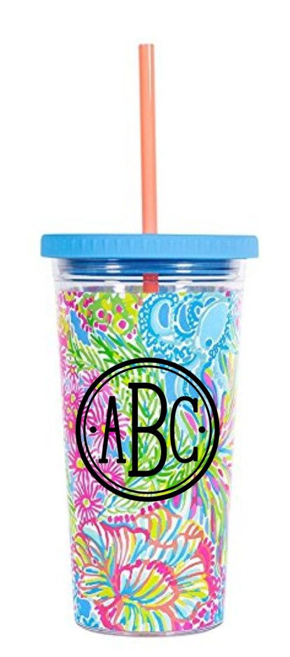 Lovers Coral 20oz Tumbler with Straw