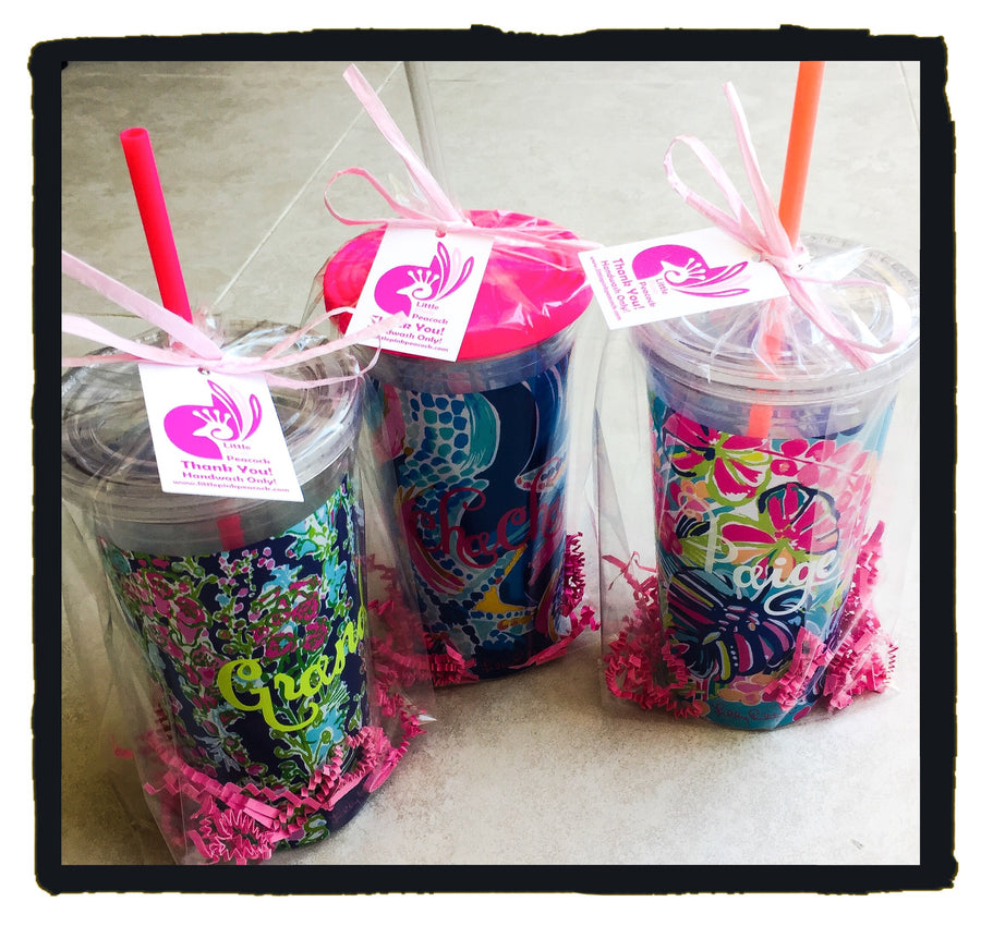 Lovers Coral 20oz Tumbler with Straw