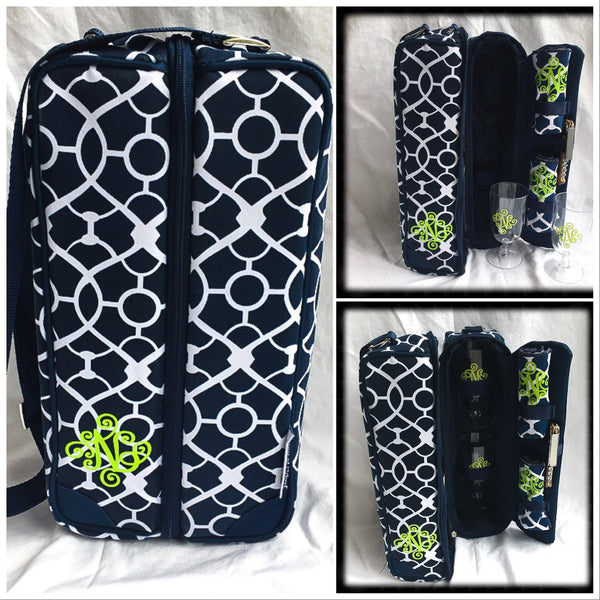 Monogrammed Insulated Wine Tote